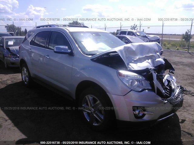 2GNFLHE35E6349731 - 2014 CHEVROLET EQUINOX LTZ SILVER photo 1