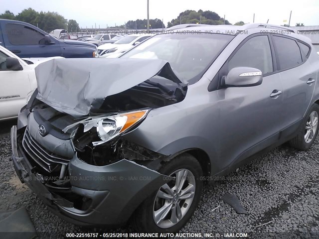 KM8JU3AC2DU741005 - 2013 HYUNDAI TUCSON GLS/LIMITED 银色 照片 2