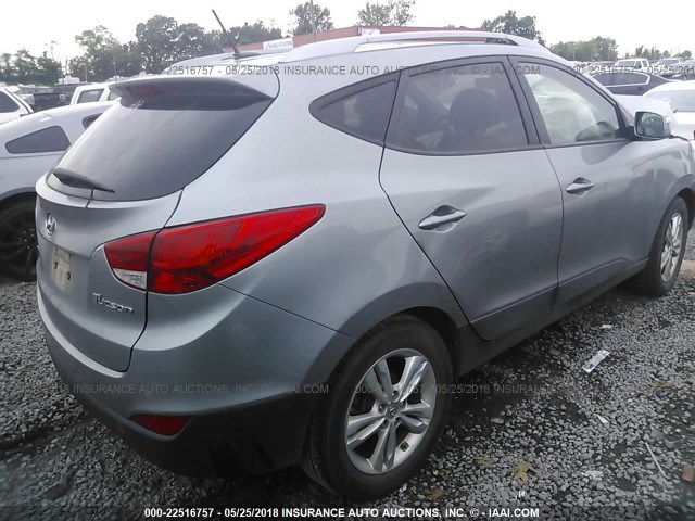 KM8JU3AC2DU741005 - 2013 HYUNDAI TUCSON GLS/LIMITED 银色 照片 4