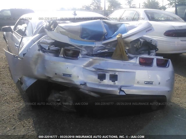 2G1FC1EV5A9177672 - 2010 CHEVROLET CAMARO LT SILVER photo 6