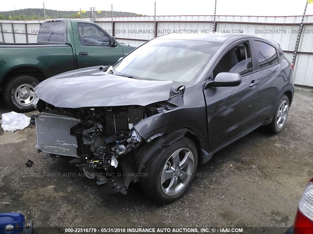 3CZRU5H30HG702554 - 2017 HONDA HR-V LX GRAY photo 2