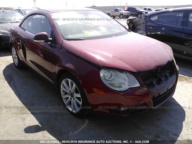 WVWCA71F77V045794 - 2007 VOLKSWAGEN EOS 2.0T SPORT RED photo 1