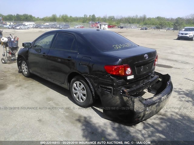 JTDBL40E399069907 - 2009 TOYOTA COROLLA LE/XLE BLACK photo 3