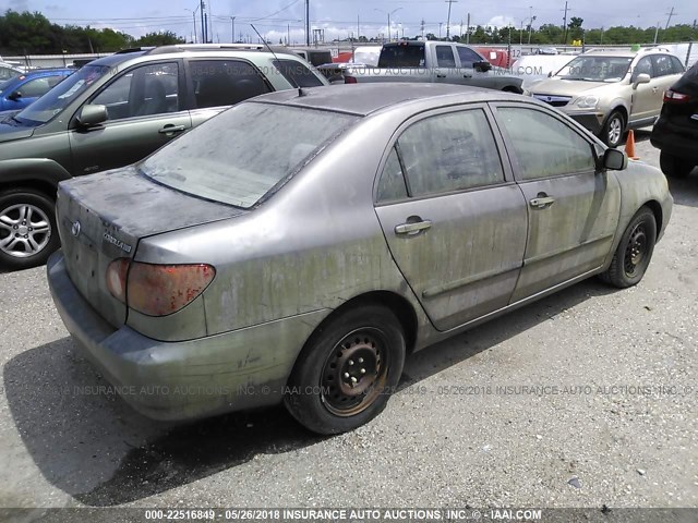 1NXBR32E43Z188751 - 2003 TOYOTA COROLLA CE/LE/S GRAY photo 4