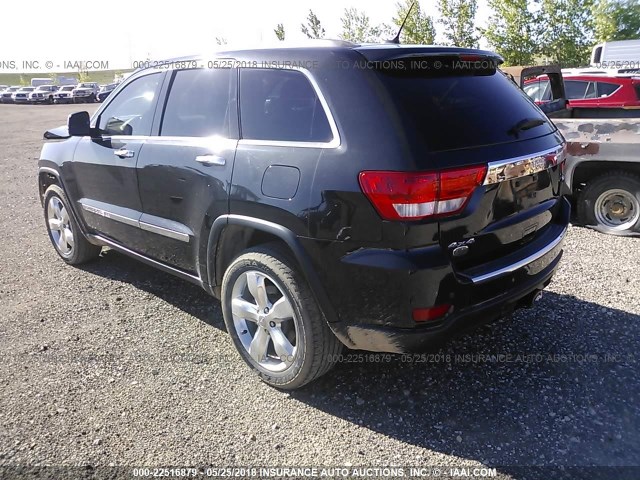 1C4RJFCGXCC249117 - 2012 JEEP GRAND CHEROKEE OVERLAND BLACK photo 3