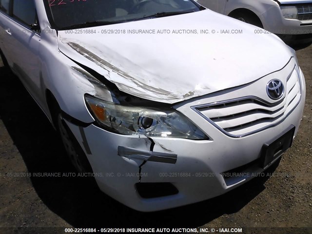 4T4BF3EK4AR008956 - 2010 TOYOTA CAMRY SE/LE/XLE WHITE photo 6