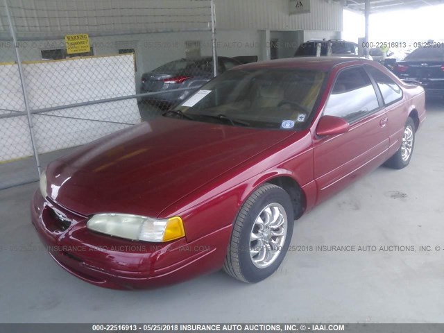 1FALP62W7VH144673 - 1997 FORD THUNDERBIRD LX MAROON photo 2