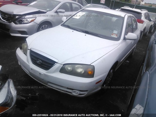 KMHDN46D25U951641 - 2005 HYUNDAI ELANTRA GLS/GT WHITE photo 2