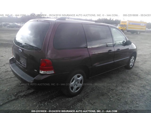 2FMDA51626BA45569 - 2006 FORD FREESTAR SE MAROON photo 4