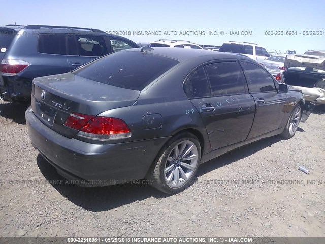 WBAHN83557DT69012 - 2007 BMW 750 GRAY photo 4