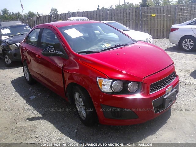 1G1JB5SH7C4114551 - 2012 CHEVROLET SONIC LS 红色 照片 1