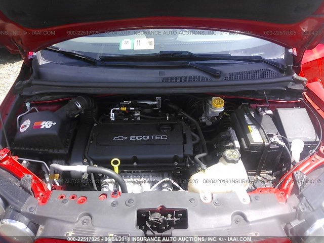 1G1JB5SH7C4114551 - 2012 CHEVROLET SONIC LS 红色 照片 10