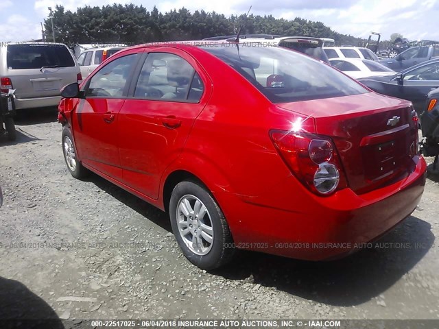 1G1JB5SH7C4114551 - 2012 CHEVROLET SONIC LS 红色 照片 3