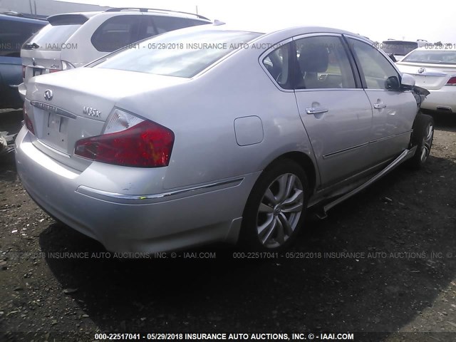 JN1CY0AR4AM960793 - 2010 INFINITI M35 SPORT SILVER photo 4