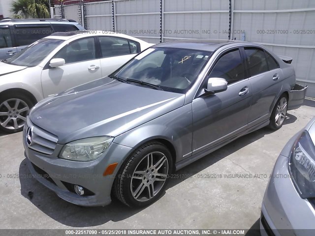 WDDGF56XX9R064074 - 2009 MERCEDES-BENZ C 350 GRAY photo 2