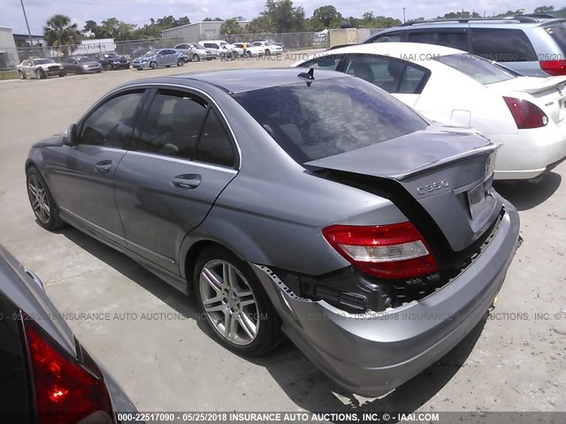 WDDGF56XX9R064074 - 2009 MERCEDES-BENZ C 350 GRAY photo 3