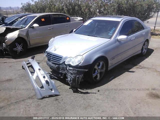 WDBRF52H06F804485 - 2006 MERCEDES-BENZ C GENERATION 2006 230 SILVER photo 2