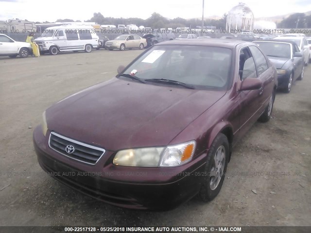 4T1BG28K8YU621332 - 2000 TOYOTA CAMRY CE/LE/XLE 勃艮第红 照片 2