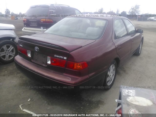 4T1BG28K8YU621332 - 2000 TOYOTA CAMRY CE/LE/XLE 勃艮第红 照片 4