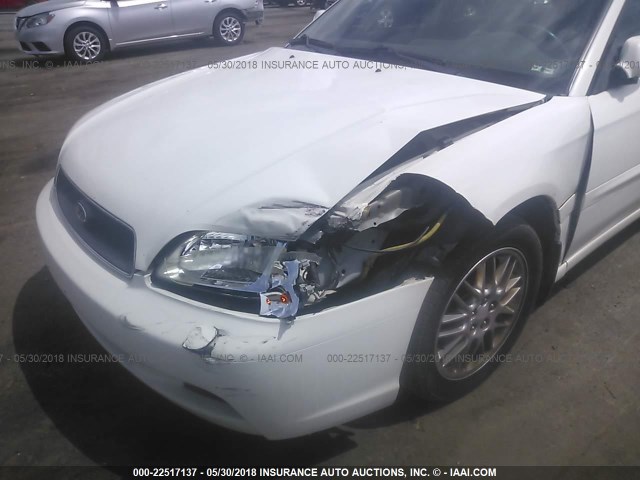 4S3BH635037309457 - 2003 SUBARU LEGACY L/L SPECIAL WHITE photo 6