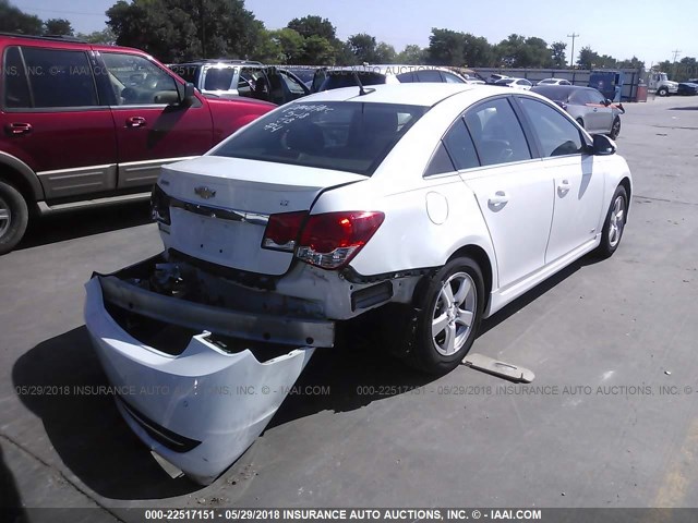 1G1PF5S94B7266128 - 2011 CHEVROLET CRUZE LT WHITE photo 4