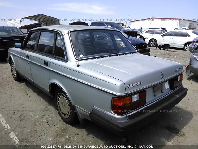 YV1AX8842J1319234 - 1988 VOLVO 244 DL/GL SILVER photo 3