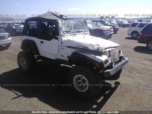 1J4FA49S62P753989 - 2002 JEEP WRANGLER / TJ SPORT WHITE photo 1