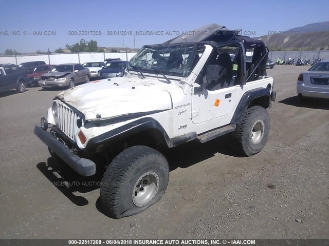 1J4FA49S62P753989 - 2002 JEEP WRANGLER / TJ SPORT WHITE photo 2