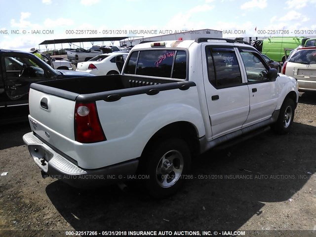 1FMZU67K14UB52109 - 2004 FORD EXPLORER SPORT TR  WHITE photo 4