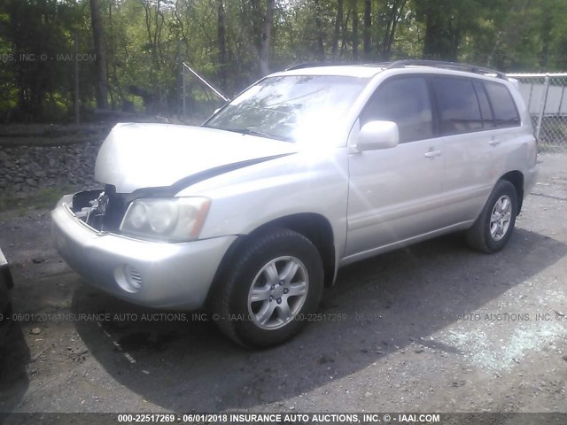 JTEHF21A030107232 - 2003 TOYOTA HIGHLANDER LIMITED SILVER photo 2