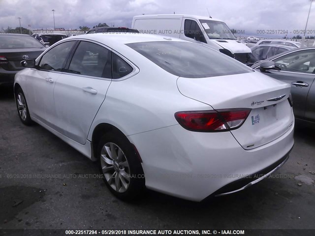 1C3CCCCB3FN680866 - 2015 CHRYSLER 200 C WHITE photo 3