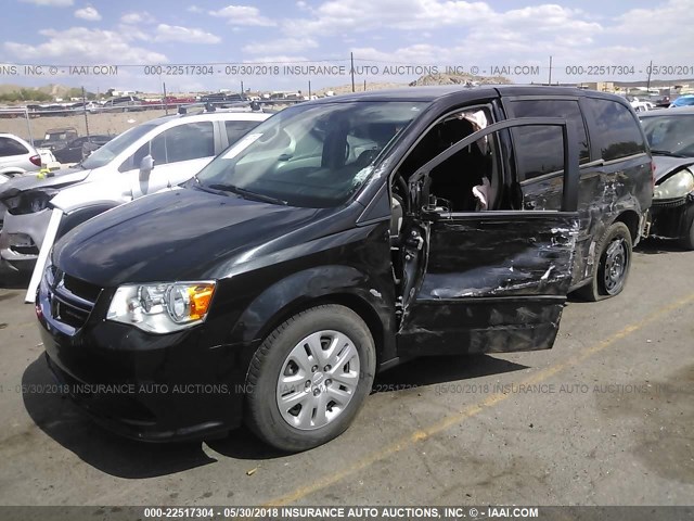 2C4RDGBG0GR316951 - 2016 DODGE GRAND CARAVAN SE BLACK photo 2