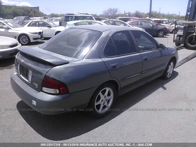 3N1BB51D31L108797 - 2001 NISSAN SENTRA SE GRAY photo 4