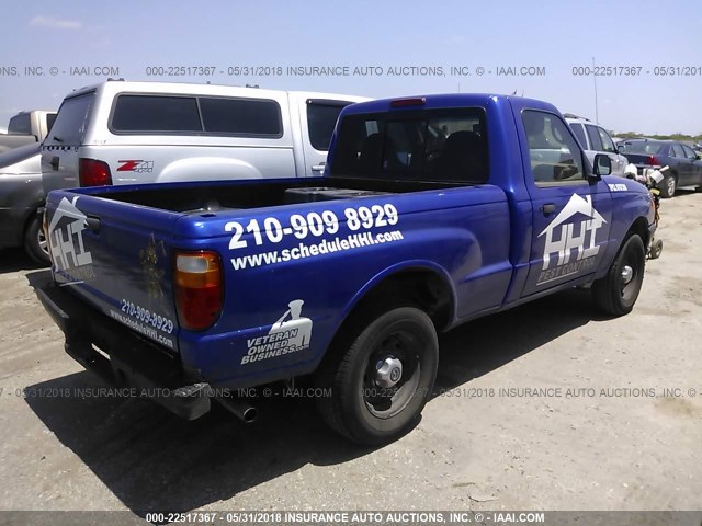 4F4YR12D33TM07187 - 2003 MAZDA B2300 BLUE photo 4