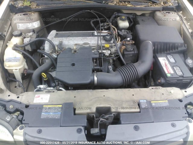 1G1ND52F85M169443 - 2005 CHEVROLET CLASSIC GOLD photo 10