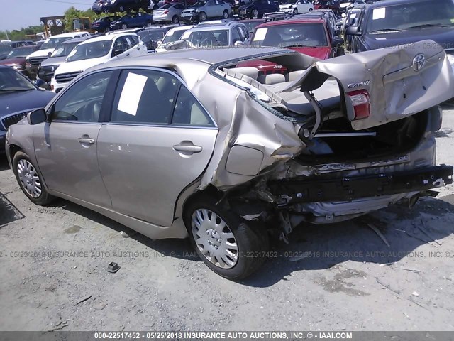 4T1BE46K48U759597 - 2008 TOYOTA CAMRY CE/LE/XLE/SE GOLD photo 3