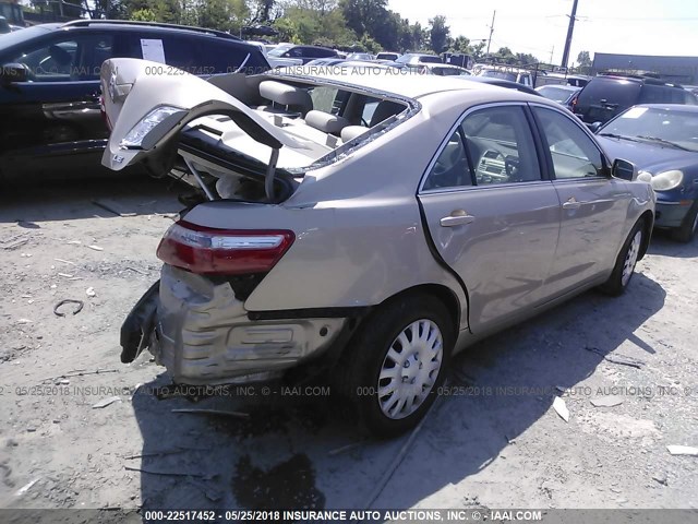 4T1BE46K48U759597 - 2008 TOYOTA CAMRY CE/LE/XLE/SE GOLD photo 4