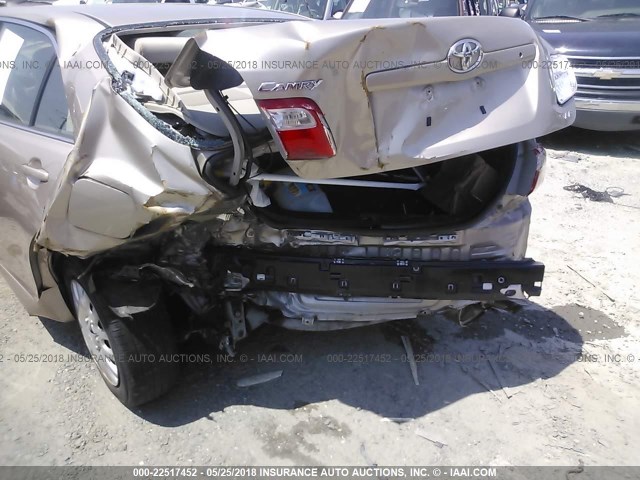 4T1BE46K48U759597 - 2008 TOYOTA CAMRY CE/LE/XLE/SE GOLD photo 6