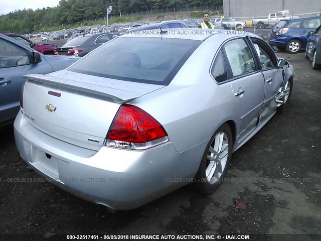 2G1WC5E33F1123413 - 2015 CHEVROLET IMPALA LIMITED LTZ SILVER photo 4