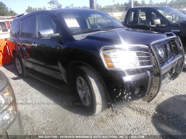 5N1BA08A97N713216 - 2007 NISSAN ARMADA SE/LE BLACK photo 1