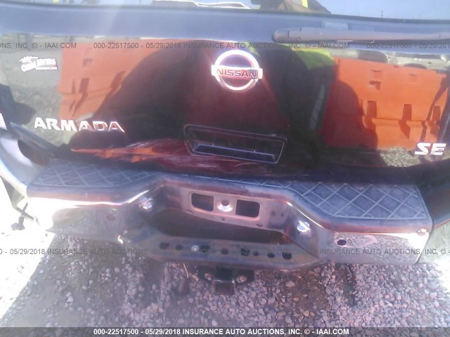 5N1BA08A97N713216 - 2007 NISSAN ARMADA SE/LE BLACK photo 6