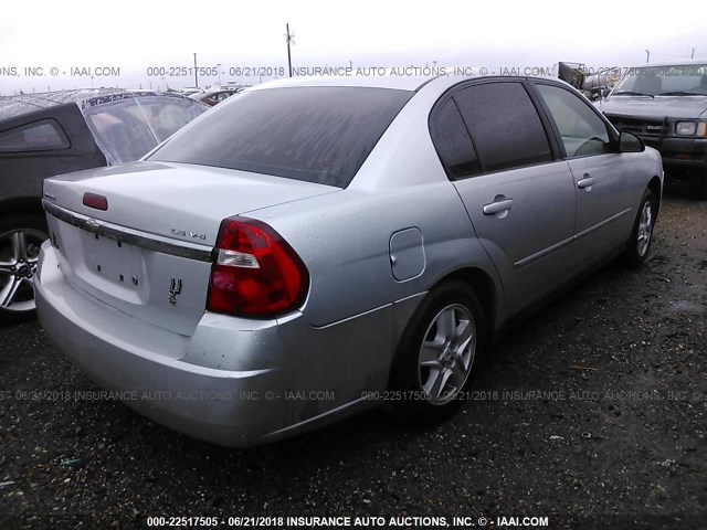 1G1ZT54895F340224 - 2005 CHEVROLET MALIBU LS SILVER photo 4