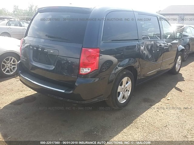 2C4RDGBG4DR799730 - 2013 DODGE GRAND CARAVAN SE BLUE photo 4