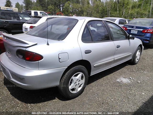 1G1JC524317338857 - 2001 CHEVROLET CAVALIER CNG SILVER photo 4