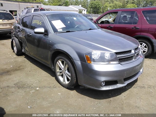 1C3CDZCB5DN576828 - 2013 DODGE AVENGER SXT GRAY photo 1