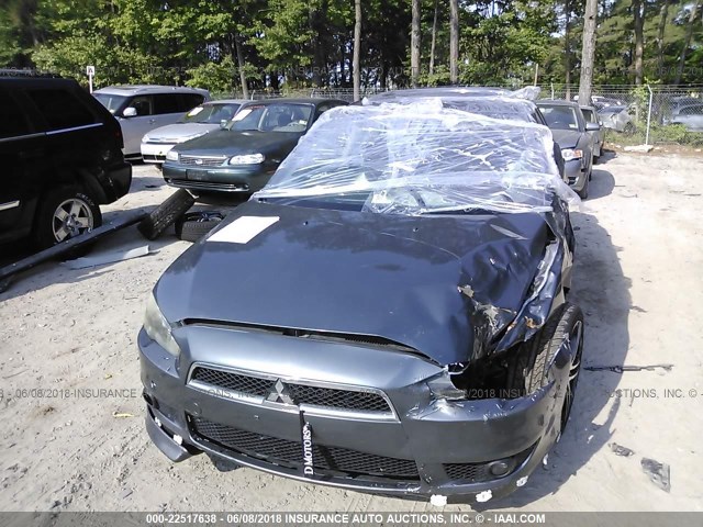 JA3AU86UX8U036492 - 2008 MITSUBISHI LANCER GTS GRAY photo 6