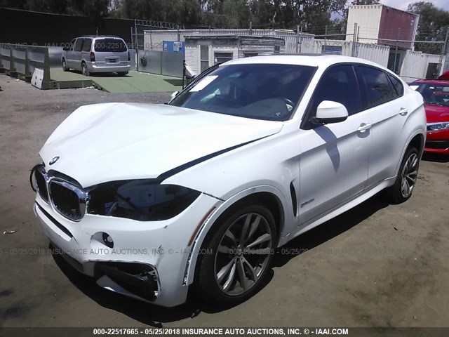 5UXKU0C39H0G68055 - 2017 BMW X6 SDRIVE35I WHITE photo 2