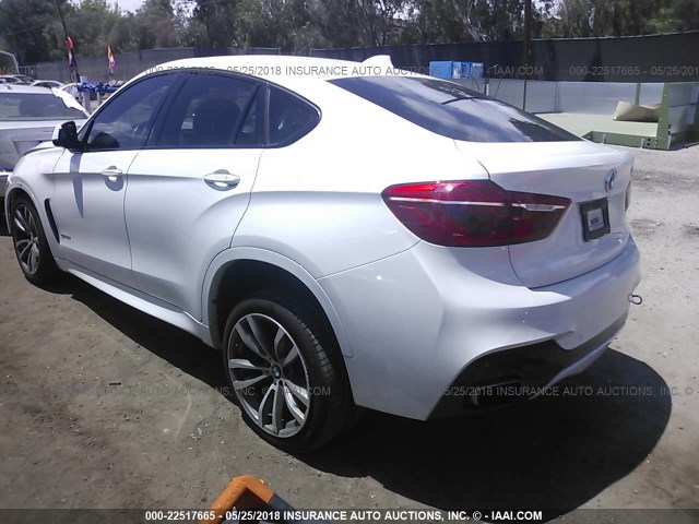 5UXKU0C39H0G68055 - 2017 BMW X6 SDRIVE35I WHITE photo 3