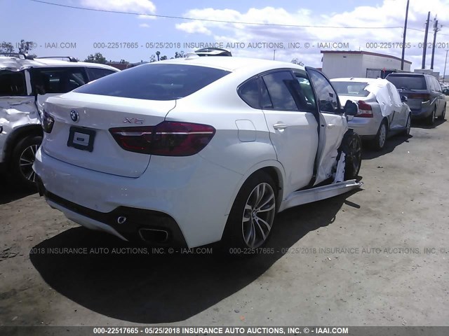 5UXKU0C39H0G68055 - 2017 BMW X6 SDRIVE35I WHITE photo 4