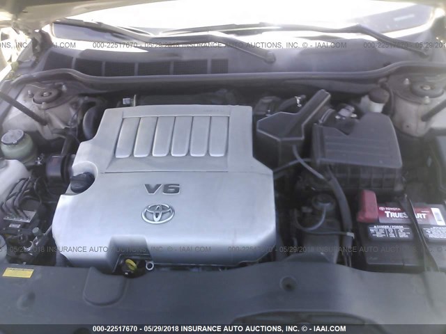 JTNBK46K083032343 - 2008 TOYOTA CAMRY LE/XLE/SE ბეჟი ფოტო 10